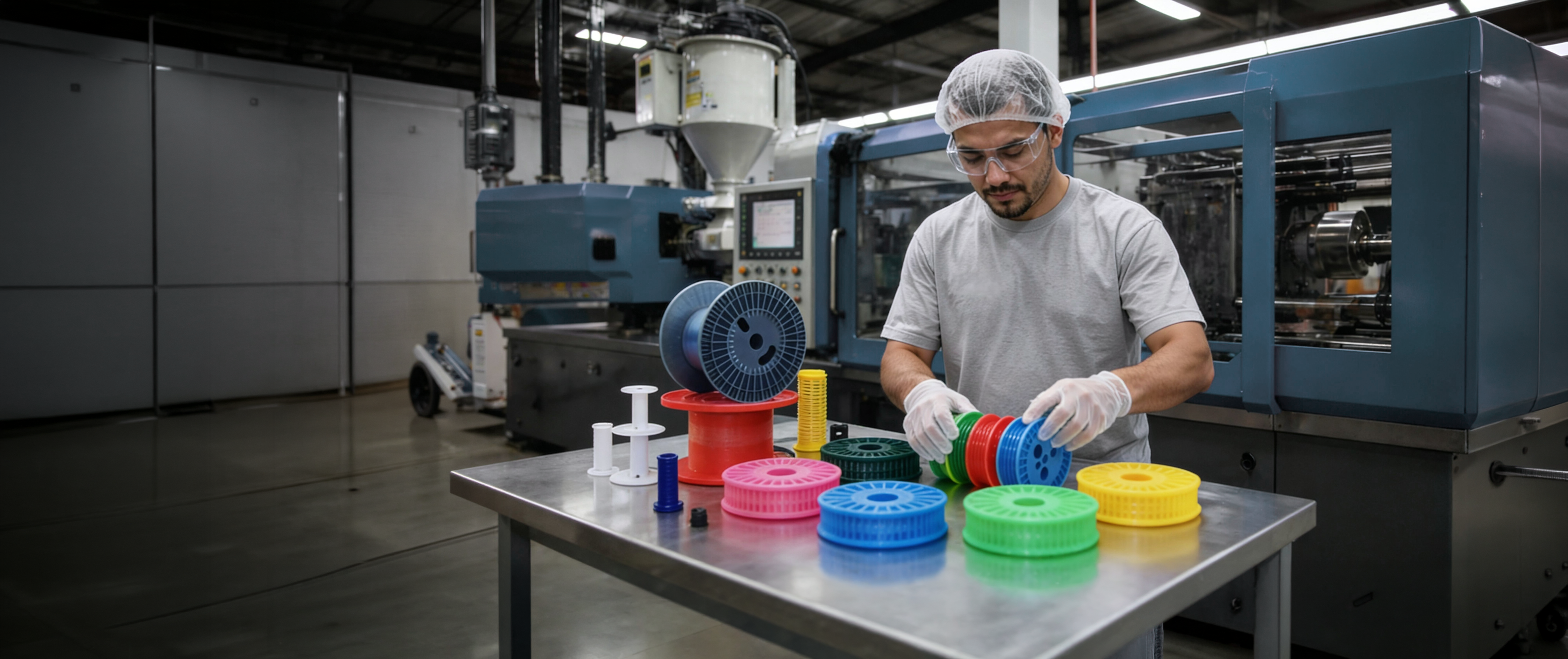 Produção industrial de embalagens plásticas